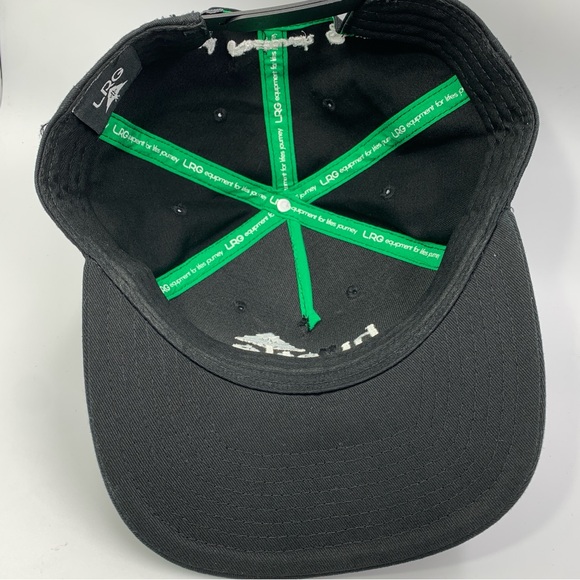 LRG Lifted Research Group Hustle Trees Snapback Hat Black White Embroidered - Picture 7 of 10